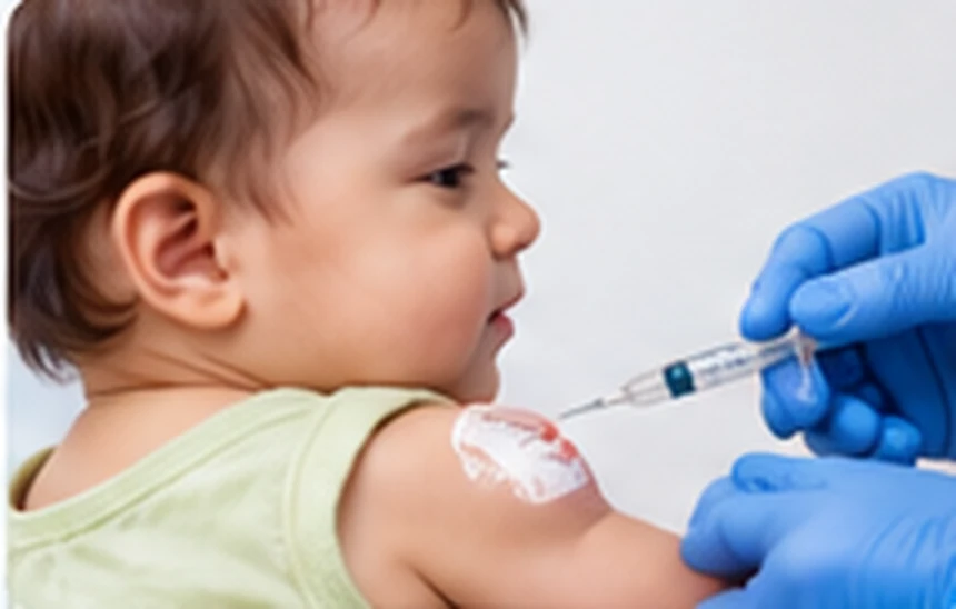 Child receiving a vaccination